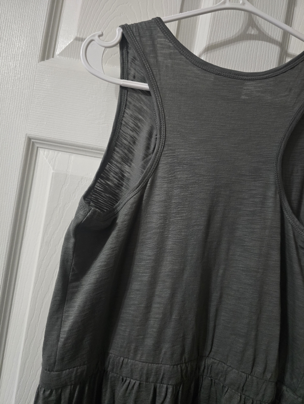 Pact Organic Cotton Relaxed Lightweight Slub Knit Tank Top Maxi Dress, EUC! - Picture 11 of 14